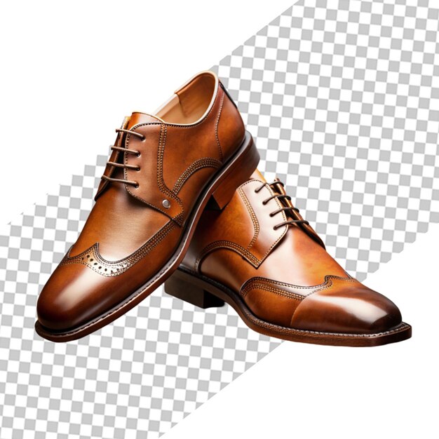 PSD a pair of brown shoes with a bow tie on it