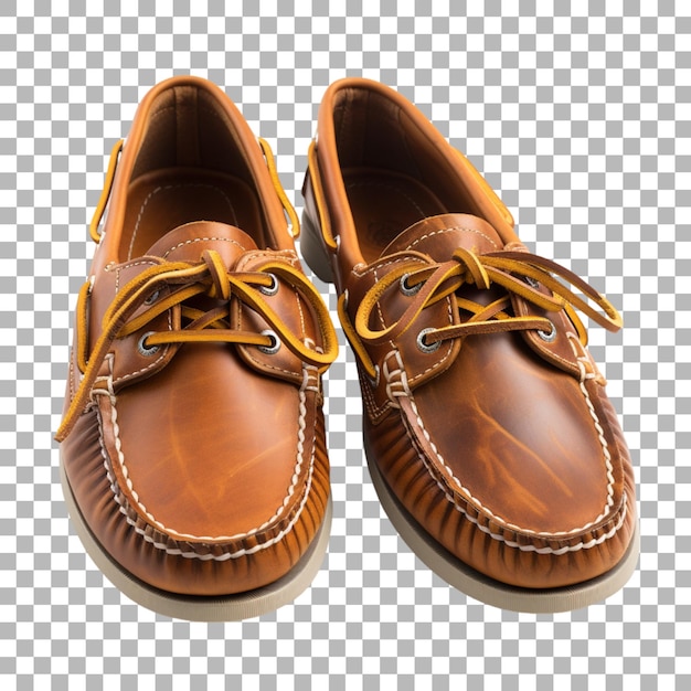 PSD a pair of brown shoes with a brown leather sole and a brown leather band