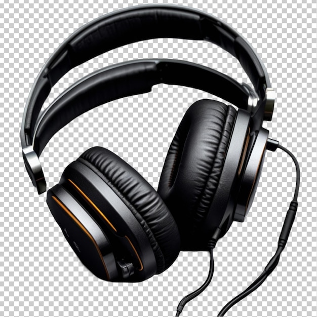 a pair of headphones with a black band and a white background