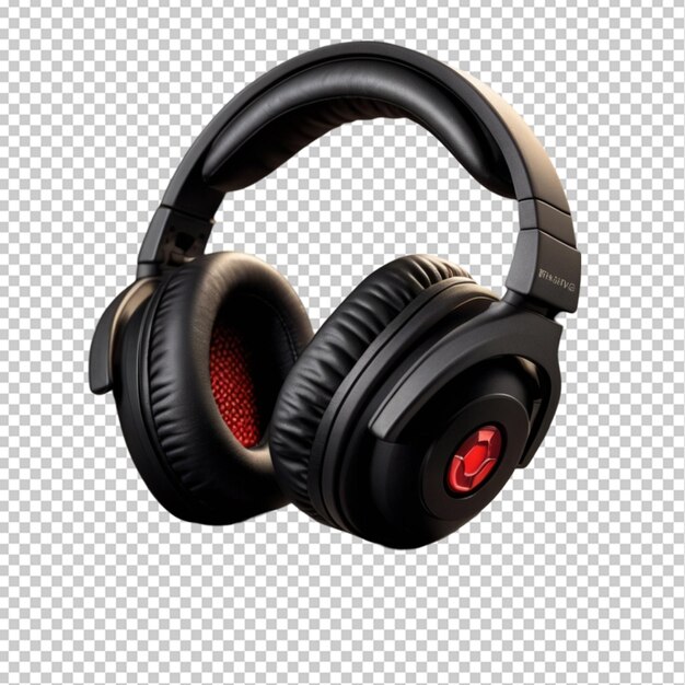 a pair of headphones with a red light on it