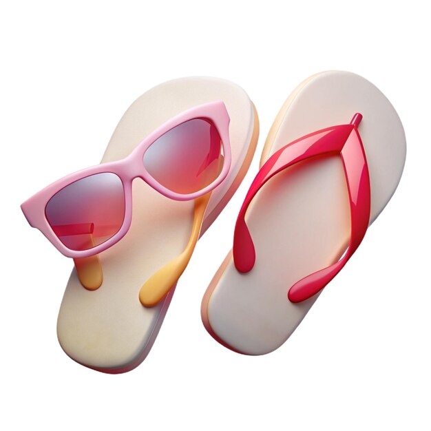 PSD a pair of pink sunglasses with a red strap