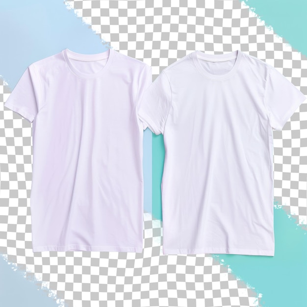 PSD a pair of white shirts with a blue background