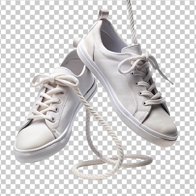 PSD a pair of white sneakers isolated on white background