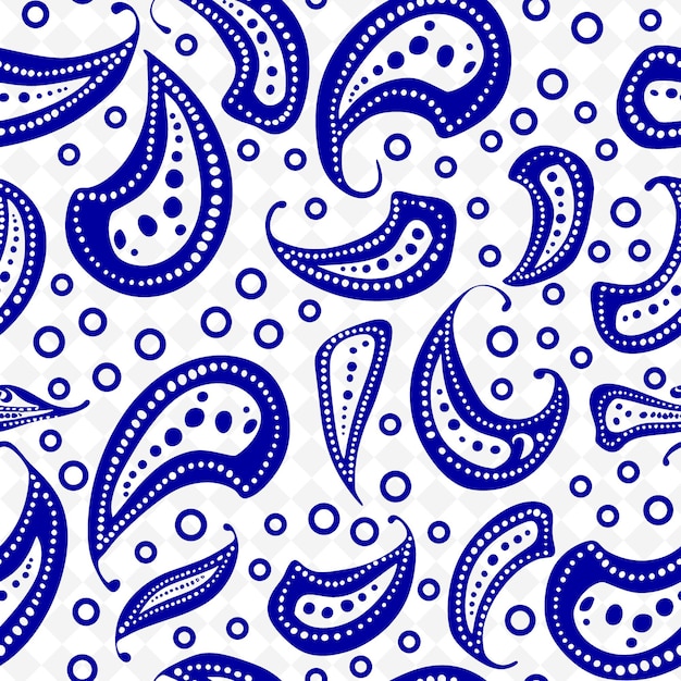 PSD paisley abstract pattern with paisley icon and curved lines nature inspired abstract outline art