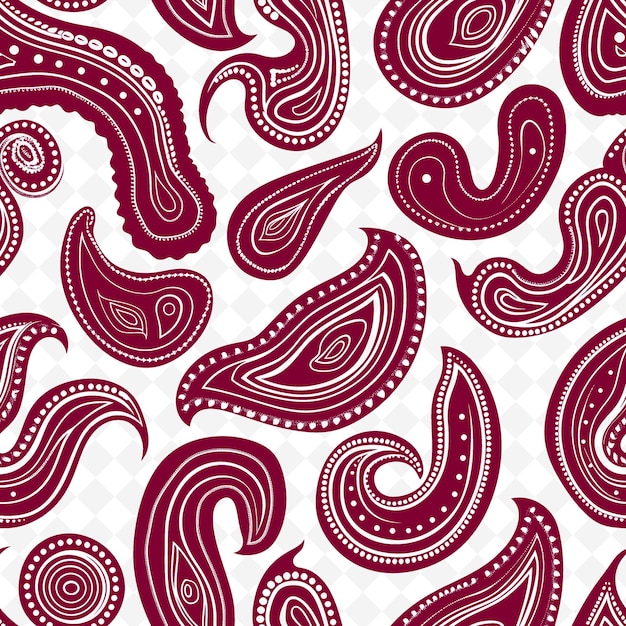 PSD paisley abstract pattern with paisley icon and curved lines nature inspired abstract outline art