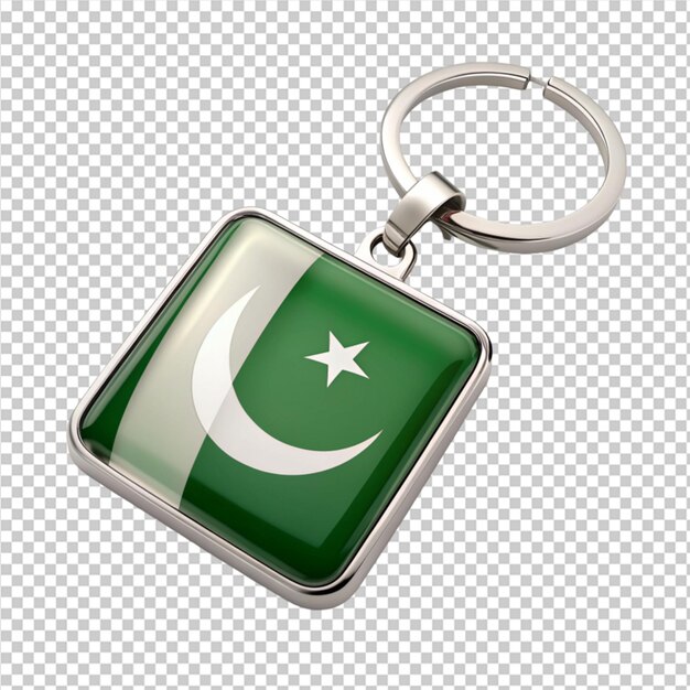 Pakistan flag key chains on transparent background