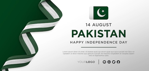 Pakistan National Independence Day Celebration Banner, National Anniversary