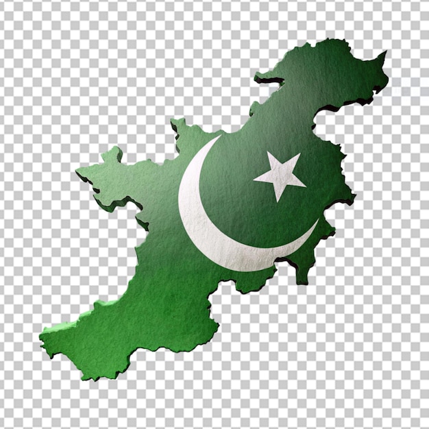 Pakistani flag map