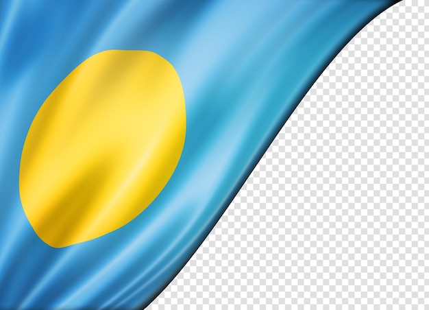 Palau flag isolated on white banner