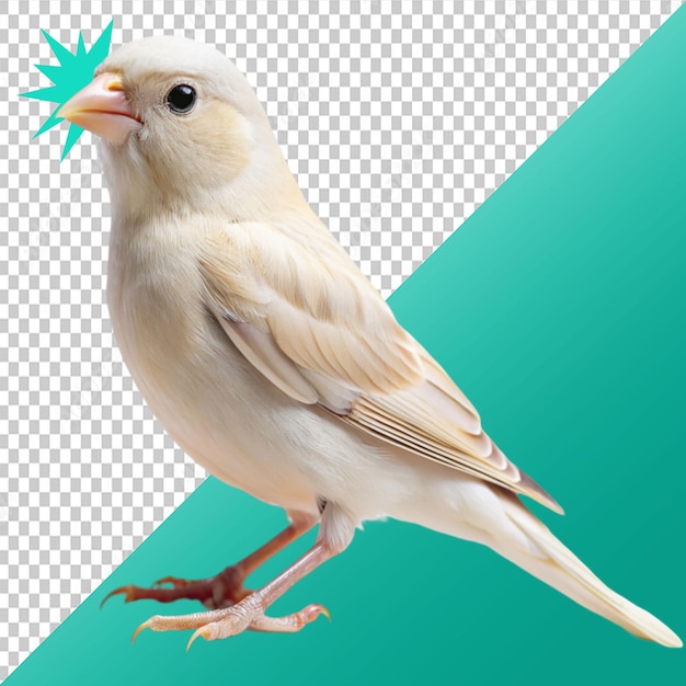 pale bird on transparent background