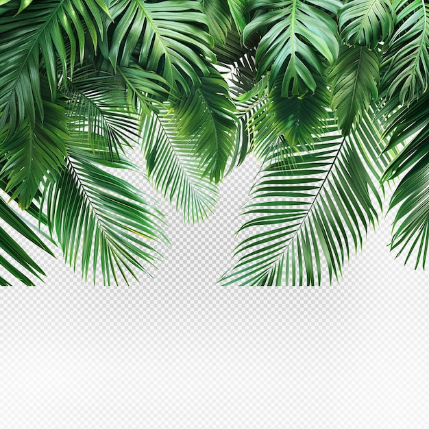 PSD palm leaves in corner