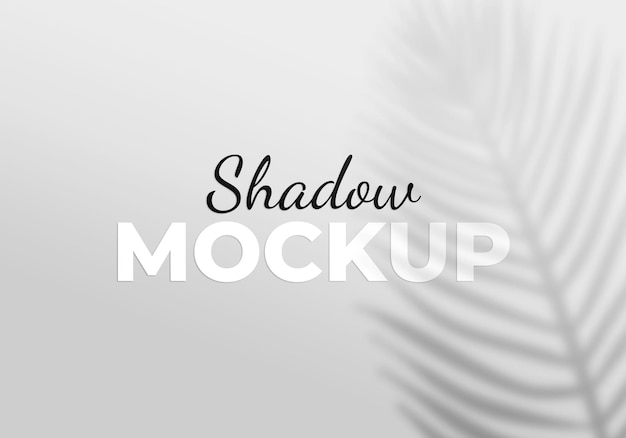 Palm leaves shadow overlay mockup psd