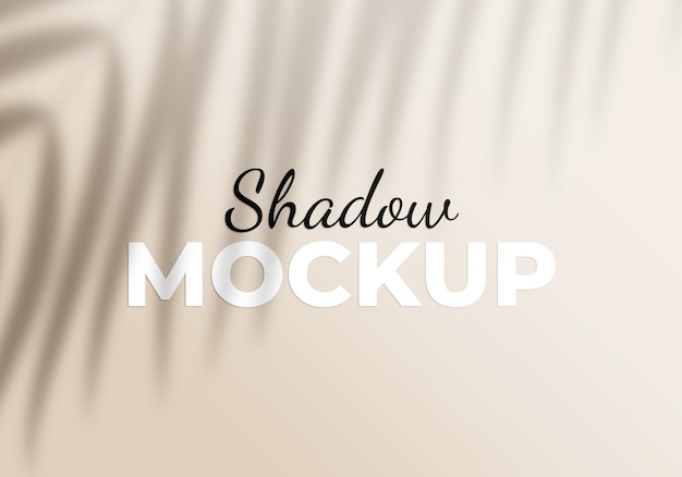 Palm leaves shadow overlay mockup psd