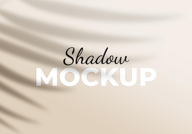 Palm leaves shadow overlay mockup