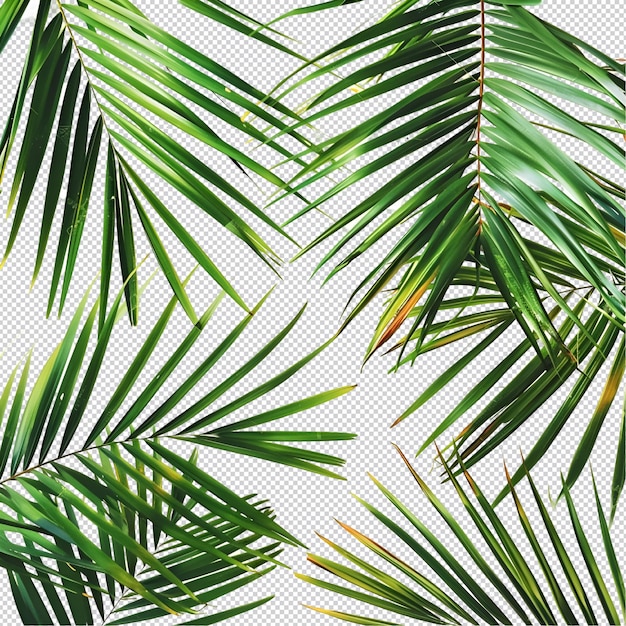 PSD palm leaves on transparent background