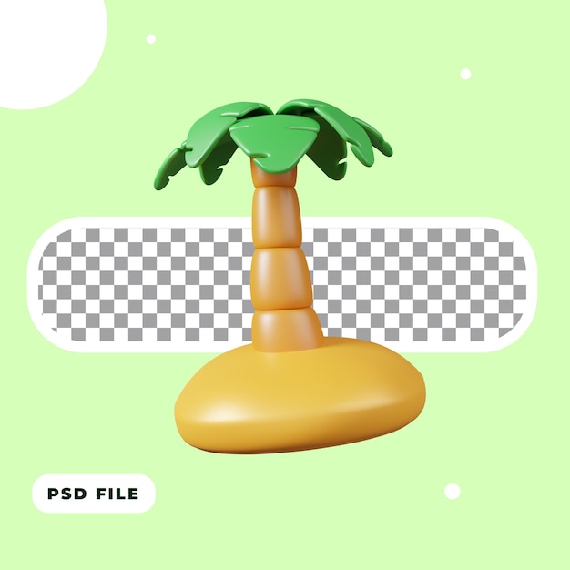 palm tree 3d illustration