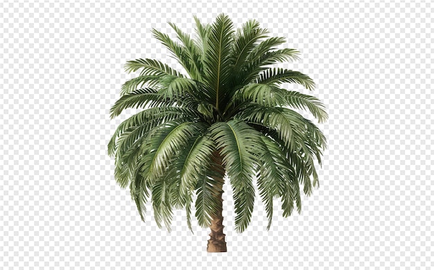 PSD palm tree on a transparent background