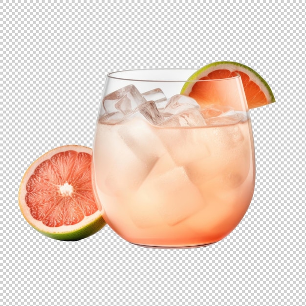 Paloma cocktail isolated on transparent background Generative AI