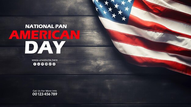 Pan American Day Template Design Suitable for poster and banner