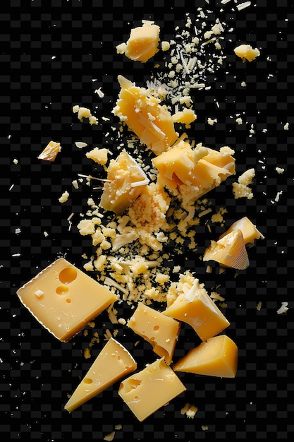 a pan of cheese and cheese with some cheese and some other food