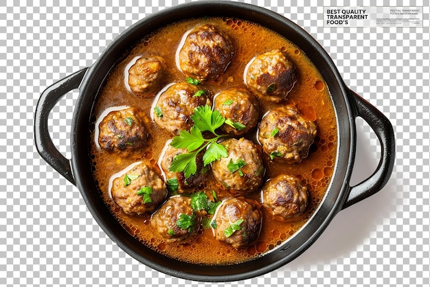 PSD a pan of meatballs with a sauce that says  meatballs