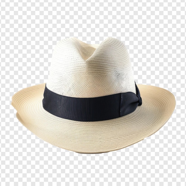 PSD panama hat front view full length isolate on transparency background