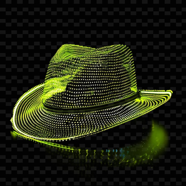 Panama Hat With a High Crown Made With Translucent Straw Glo PNG Unique Neon Fashion Clothing