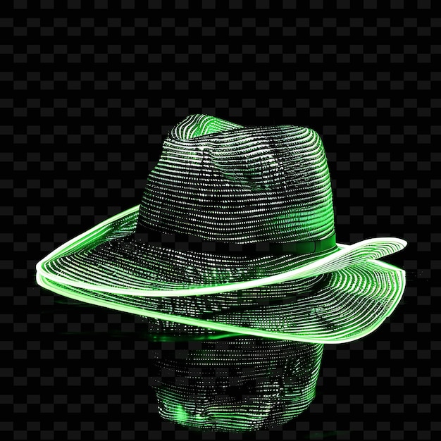 Panama Hat With a High Crown Made With Translucent Straw Glo PNG Unique Neon Fashion Clothing