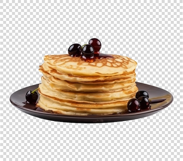 Pancakes isolated on transparent background