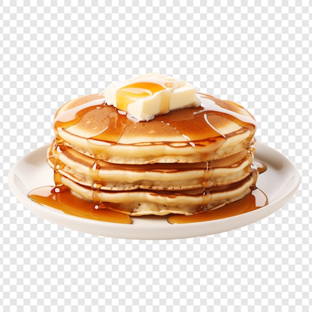 PSD pancakes with syrup and syrup on a plate with a syrup and syrup on it