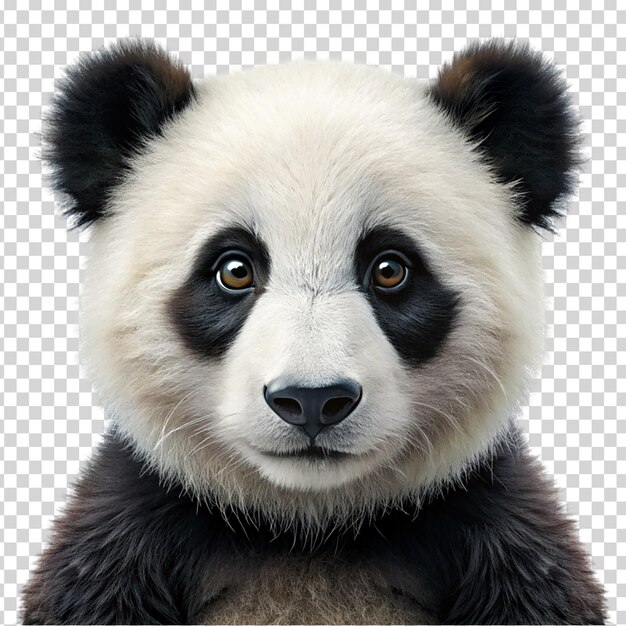 PSD panda bear on transparent background