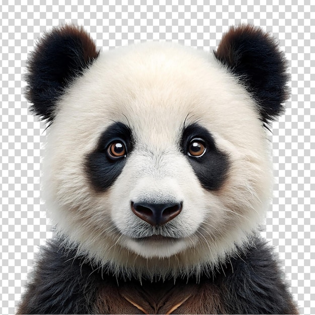 PSD panda bear on transparent background