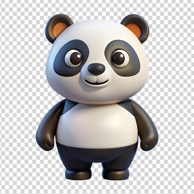 A panda bear on transparent background