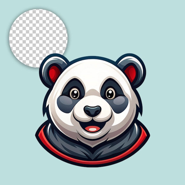 PSD panda logo on transparent background