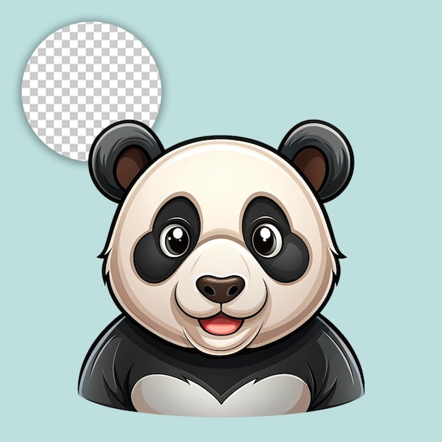 Panda logo on transparent background