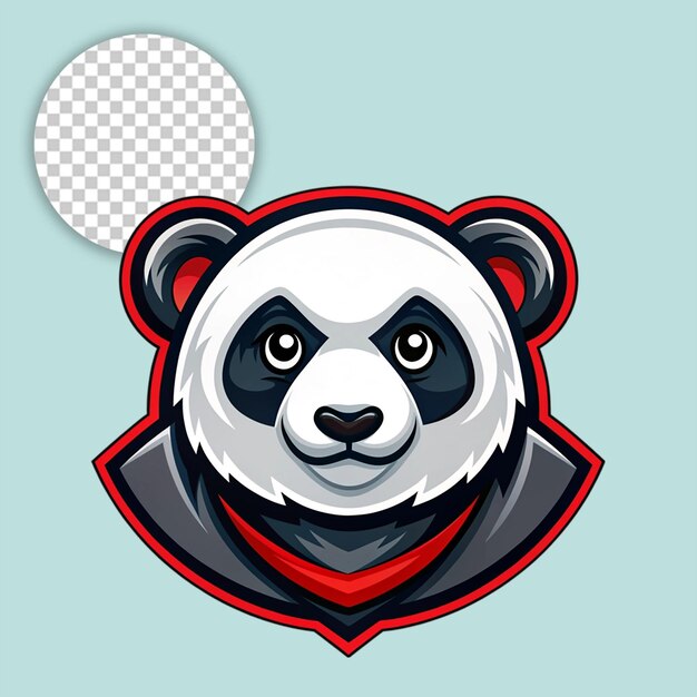 PSD panda logo on transparent background