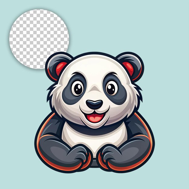 Panda logo on transparent background