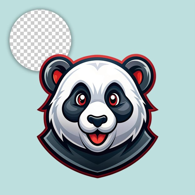 PSD panda logo on transparent background