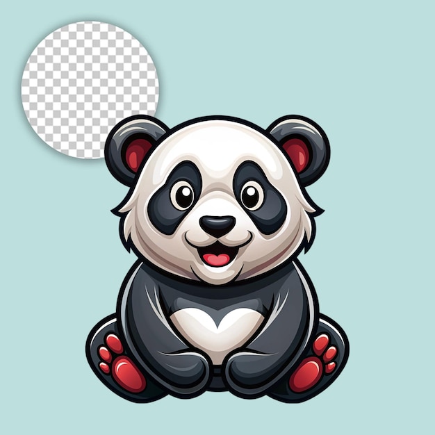 Panda logo on transparent background