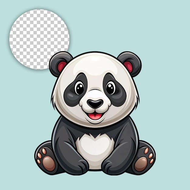 Panda logo on transparent background