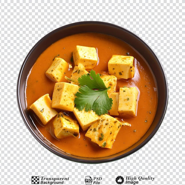 PSD paneer butter masala isolated on transparent background