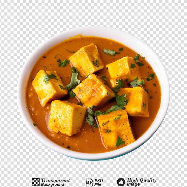 PSD paneer butter masala isolated on transparent background