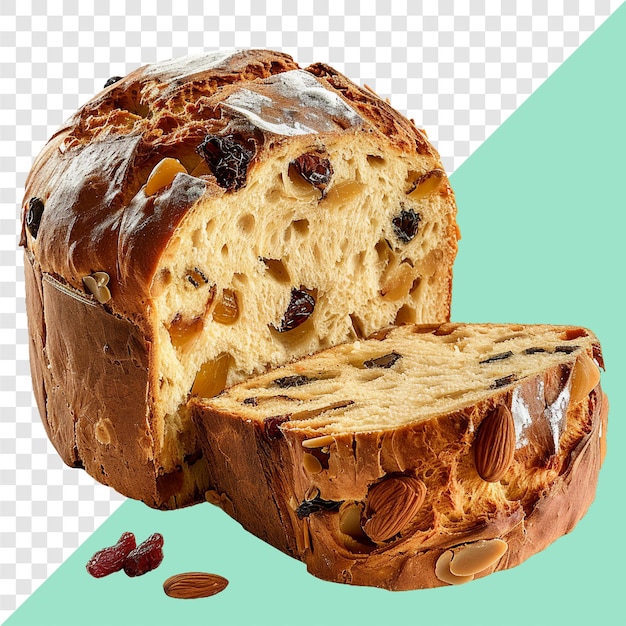 Panettone transparent background isolated image generative AI