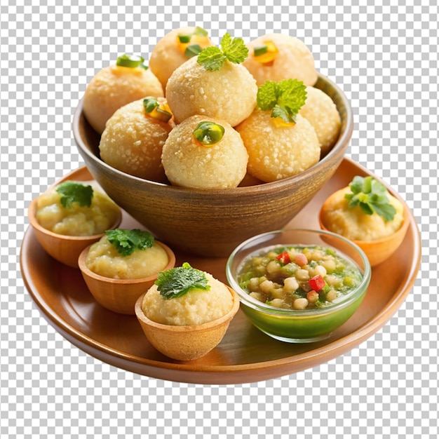 PSD pani puri or golgappa on transparent background