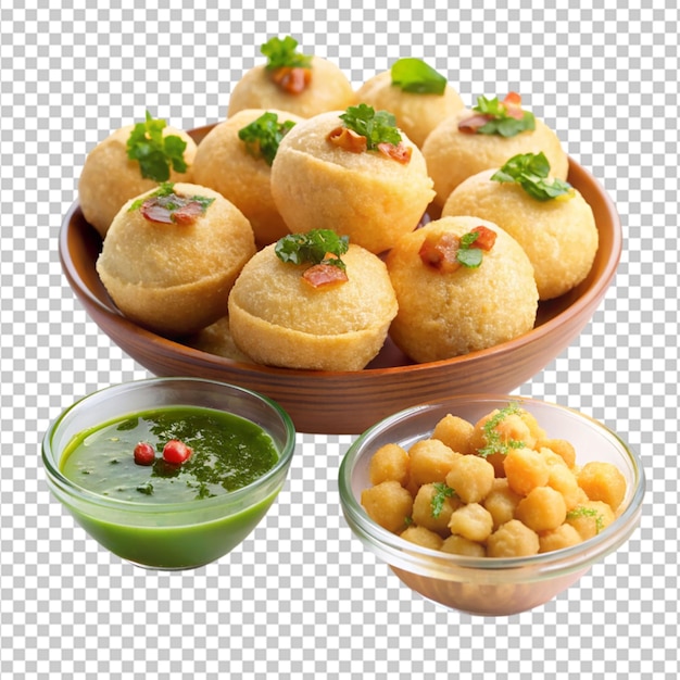 PSD pani puri or golgappa on transparent background