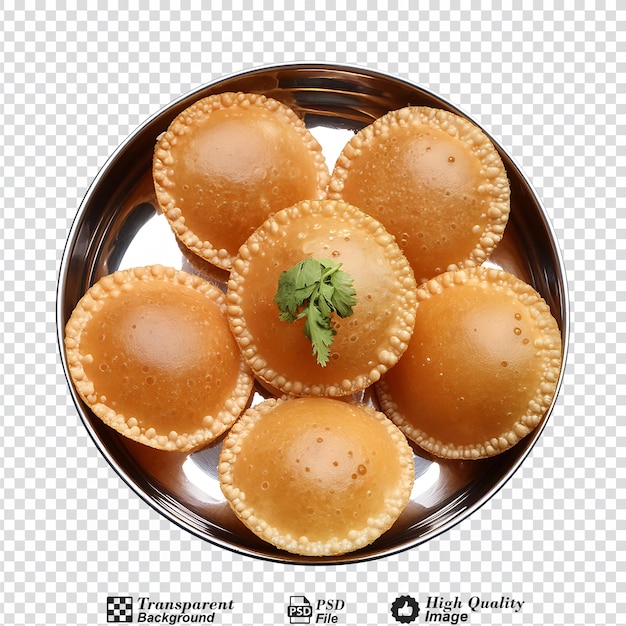 Pani puri isolated on transparent background