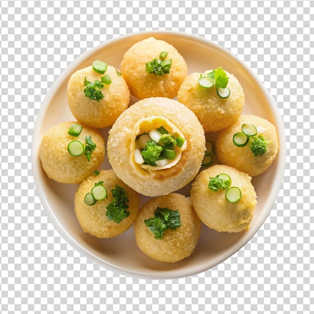 PSD pani puri isolated on white background