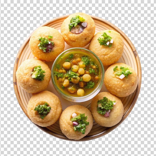 PSD pani puri isolated on white background