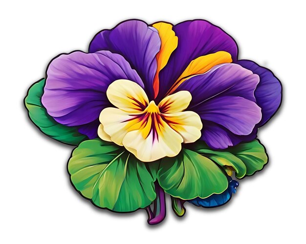 Pansy Flower design PSD