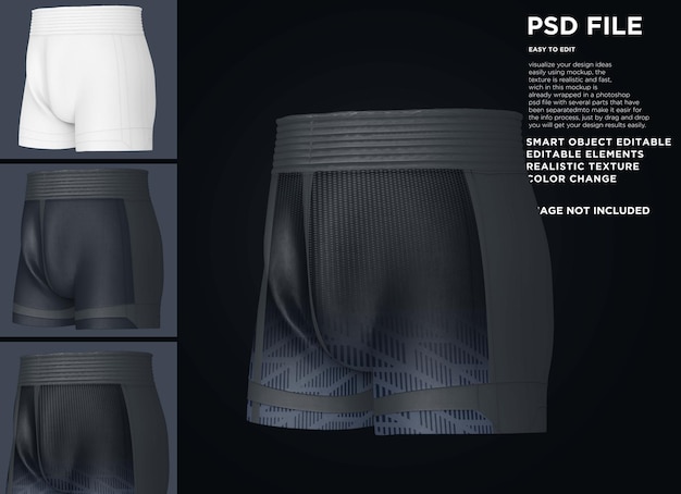 Pants High Running Short Mockup